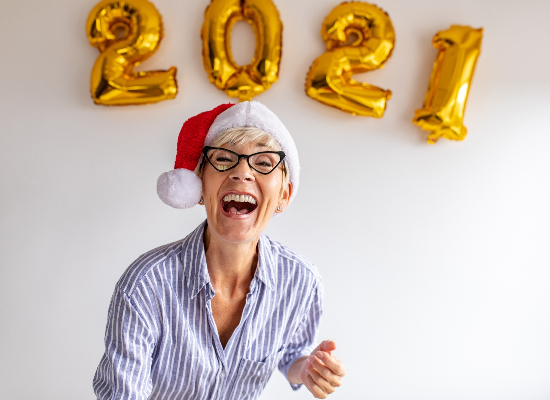 Woman Happy for 2021